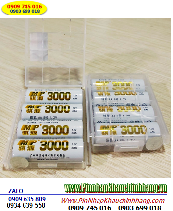 Pin sạc MP HR6 AA3000mAh 1.2v, Pin sạc MP HR6 AA3000mAh 1.2v (14mmx50mm) chính hãng _Hộp 4viên